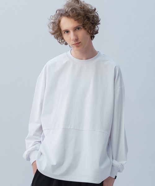 +phenix(プラスフェニックス)の「+phenix(プラスフェニックス) DRAWSTRING LONG SLEEVE TEE / ドローストリングロングスリーブTシャツ(Tシャツ/カットソー・メンズ・ホワイト/ブラック・XL/L/M)」の6枚目の写真
