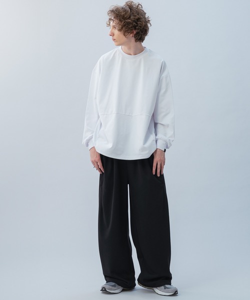 +phenix(プラスフェニックス)の「+phenix(プラスフェニックス) DRAWSTRING LONG SLEEVE TEE / ドローストリングロングスリーブTシャツ(Tシャツ/カットソー・メンズ・ホワイト/ブラック・XL/L/M)」の8枚目の写真