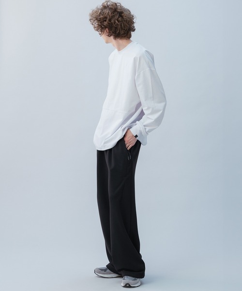 +phenix(プラスフェニックス)の「+phenix(プラスフェニックス) DRAWSTRING LONG SLEEVE TEE / ドローストリングロングスリーブTシャツ(Tシャツ/カットソー・メンズ・ホワイト/ブラック・XL/L/M)」の9枚目の写真