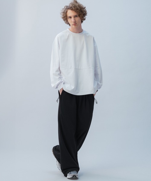+phenix(プラスフェニックス)の「+phenix(プラスフェニックス) DRAWSTRING LONG SLEEVE TEE / ドローストリングロングスリーブTシャツ(Tシャツ/カットソー・メンズ・ホワイト/ブラック・XL/L/M)」の11枚目の写真