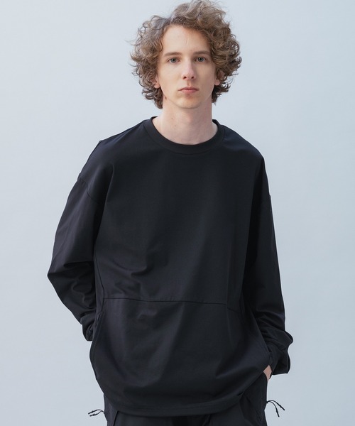 +phenix(プラスフェニックス)の「+phenix(プラスフェニックス) DRAWSTRING LONG SLEEVE TEE / ドローストリングロングスリーブTシャツ(Tシャツ/カットソー・メンズ・ホワイト/ブラック・XL/L/M)」の13枚目の写真