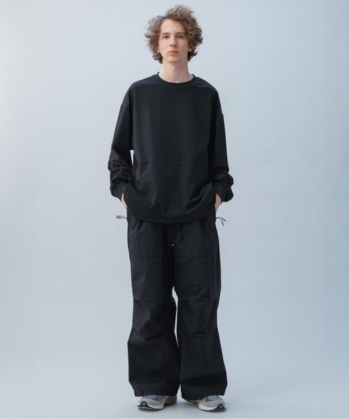+phenix(プラスフェニックス)の「+phenix(プラスフェニックス) DRAWSTRING LONG SLEEVE TEE / ドローストリングロングスリーブTシャツ(Tシャツ/カットソー・メンズ・ホワイト/ブラック・XL/L/M)」の16枚目の写真