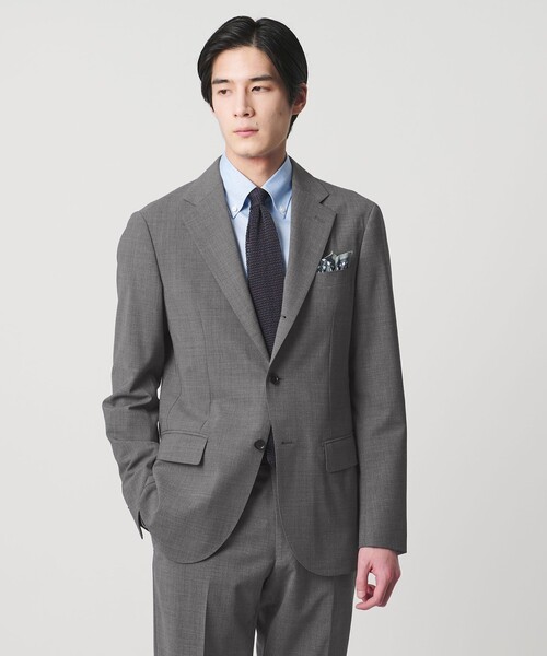 UNITED ARROWS(ユナイテッドアローズ)の「トロピカル シングル 3ボタン テーラードジャケット COMFORT EASY‐MODEL 2WAYストレッチ 撥水(テーラードジャケット・メンズ・グレー系/ネイビー・50/48/46)」の2枚目の写真