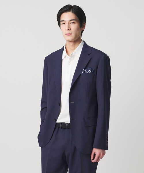 UNITED ARROWS(ユナイテッドアローズ)の「トロピカル シングル 3ボタン テーラードジャケット COMFORT EASY‐MODEL 2WAYストレッチ 撥水(テーラードジャケット・メンズ・グレー系/ネイビー・50/48/46)」の1枚目の写真