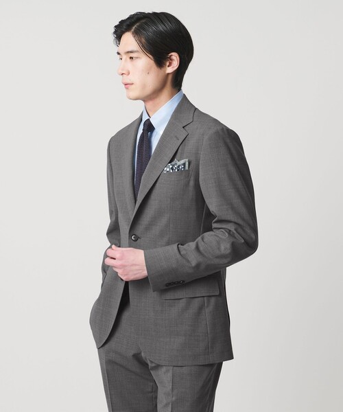 UNITED ARROWS(ユナイテッドアローズ)の「トロピカル シングル 3ボタン テーラードジャケット COMFORT EASY‐MODEL 2WAYストレッチ 撥水(テーラードジャケット・メンズ・グレー系/ネイビー・50/48/46)」の3枚目の写真