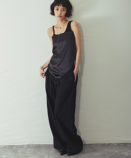 ANOTHER S(アナザーエス)の「ストライプワイドパンツ(その他パンツ・レディース・ブラック/ストライプ・M)」の10枚目の写真