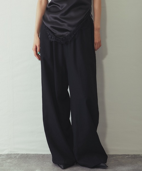 ANOTHER S(アナザーエス)の「ストライプワイドパンツ(その他パンツ・レディース・ブラック/ストライプ・M)」の14枚目の写真