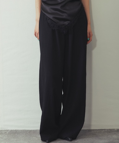 ANOTHER S(アナザーエス)の「ストライプワイドパンツ(その他パンツ・レディース・ブラック/ストライプ・M)」の16枚目の写真
