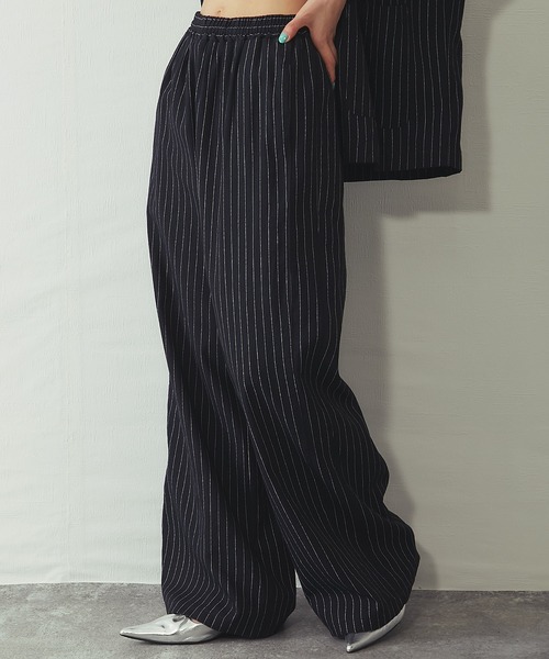 ANOTHER S(アナザーエス)の「ストライプワイドパンツ(その他パンツ・レディース・ブラック/ストライプ・M)」の19枚目の写真