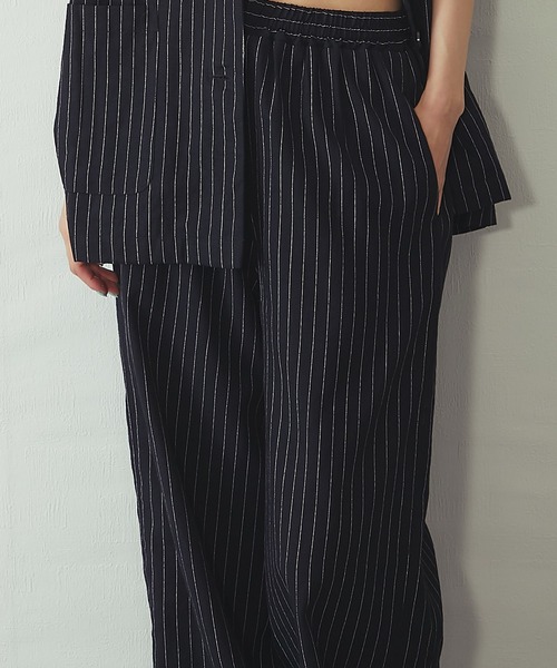 ANOTHER S(アナザーエス)の「ストライプワイドパンツ(その他パンツ・レディース・ブラック/ストライプ・M)」の20枚目の写真