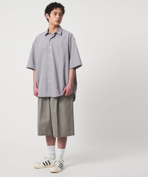 CITEN(シテン)の「<CITEN>ウォッシュツイル2プリーツショートパンツ(その他パンツ・メンズ・ダークグレー/ベージュ・L/M)」の6枚目の写真