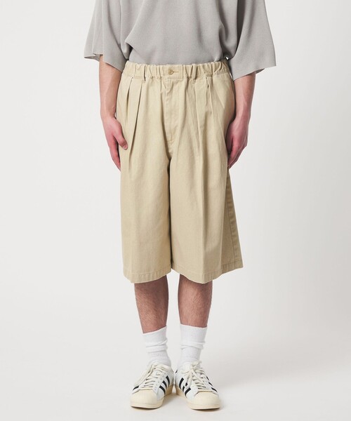 CITEN(シテン)の「<CITEN>ウォッシュツイル2プリーツショートパンツ(その他パンツ・メンズ・ダークグレー/ベージュ・L/M)」の7枚目の写真