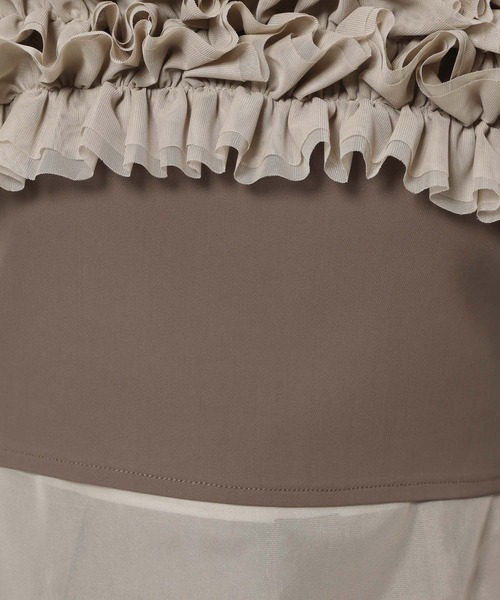 mysty woman（ミスティウーマン）の「【WEB限定】オケージョンビスチェパンツSET UP ドレス667613（パンツドレス・レディース・グレイッシュベージュ/ブラック系その他・FREE）」の11枚目の写真