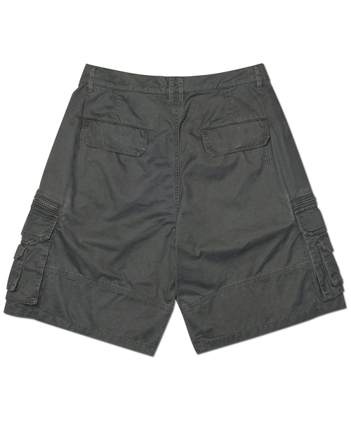NOMANUAL（NOMANUAL）の「WASHED CARGO SHORTS - WASHED BLACK（その他パンツ・レディース・その他・LARGE/MEDIUM/SMALL/X-LARGE）」の2枚目の写真
