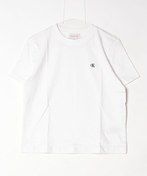 Calvin Klein Jeans（カルヴァンクラインジーンズ）の「Calvin Klein Jeans カルバンクラインジーンズ レディース Tシャツ CK ARCHIVE LOGO CREWNECK TEE アーカイブ ロゴ クルーネック半袖Tシャツ（Tシャツ/カットソー・レディース・ブラック/ホワイト・S/M/L）」の4枚目の写真