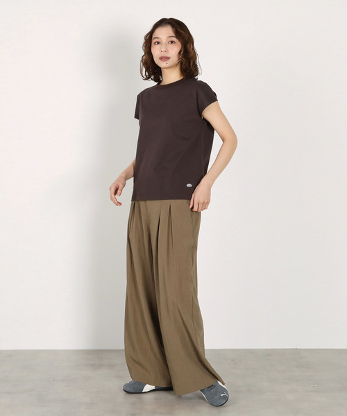LOGEMENT DE CLAIRE(ロジュモンドクレール)の「タックストレートパンツ(その他パンツ・レディース・ライトベージュ/カーキ/ブラック・3/4/2)」の9枚目の写真