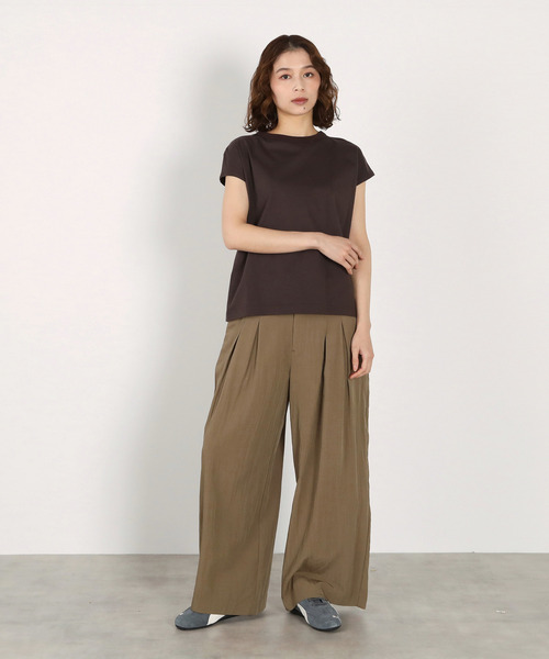 LOGEMENT DE CLAIRE(ロジュモンドクレール)の「タックストレートパンツ(その他パンツ・レディース・ライトベージュ/カーキ/ブラック・3/4/2)」の13枚目の写真