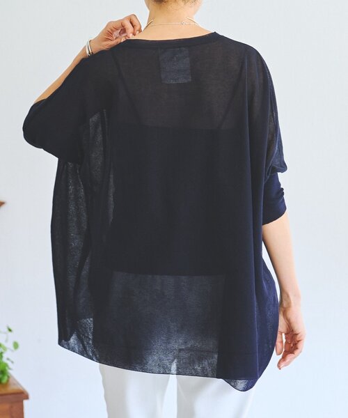 BEARDSLEY（ビアズリー）の「《4/2(木)18：00予約開始》シアープルオーバー（ニット/セーター・レディース・ネイビー/ミント/ライトグレー・FREE）」の15枚目の写真