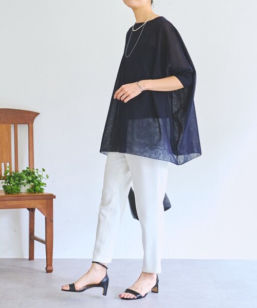 BEARDSLEY（ビアズリー）の「《4/2(木)18：00予約開始》シアープルオーバー（ニット/セーター・レディース・ネイビー/ミント/ライトグレー・FREE）」の18枚目の写真