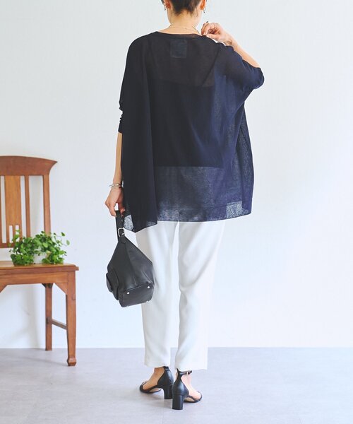 BEARDSLEY（ビアズリー）の「《4/2(木)18：00予約開始》シアープルオーバー（ニット/セーター・レディース・ネイビー/ミント/ライトグレー・FREE）」の19枚目の写真