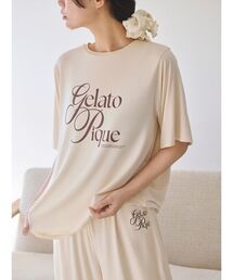 Gelato Pique クリーム色ルームウェア gelato pique（ジェラートピケ） SALE30%OFF オム sleeping cat 総柄