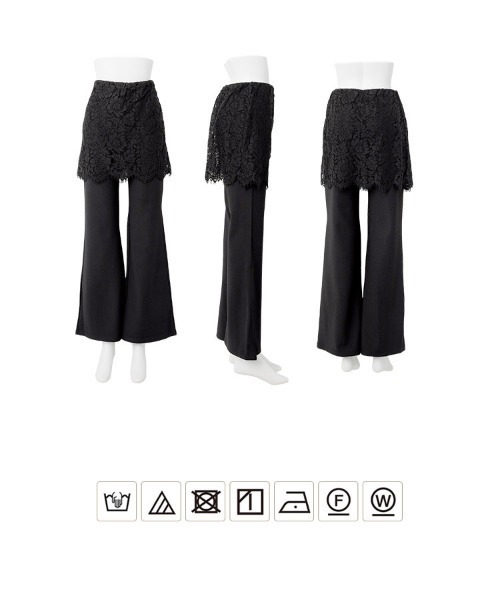 KOBE LETTUCE(コウベレタス)の「レーススカートドッキングストレッチパンツ(その他パンツ・レディース・アイボリー/ブラック・M)」の11枚目の写真