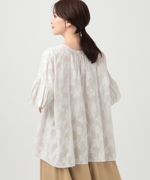 studio CLIP(スタディオクリップ)の「ダブルフロントストライプジャガードブラウス(シャツ/ブラウス・レディース・ブルー/ライトグリーン/ベージュ・FREE)」の22枚目の写真