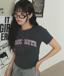 dispark | DISPARK/【26年春夏新作】ヘンリーネックロゴSSトップ(Tシャツ/カットソー)
