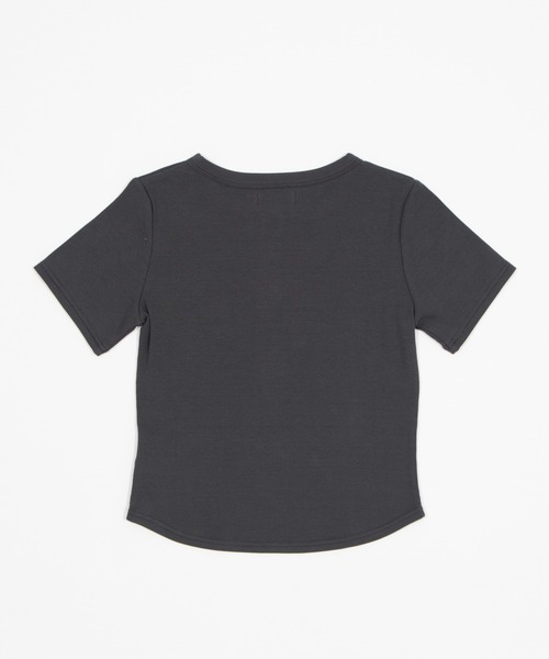 dispark(ディスパーク)の「DISPARK/【26年春夏新作】ヘンリーネックロゴSSトップ(Tシャツ/カットソー・レディース・ブラック/チャコール・FREE)」の13枚目の写真