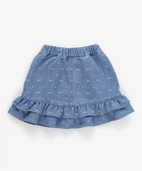 BRANSHES（ブランシェス）の「ジャガードデニムスカート（デニムスカート・キッズ・サックスブルー/ネイビー・100/90/130/110/120/140/150）」の14枚目の写真