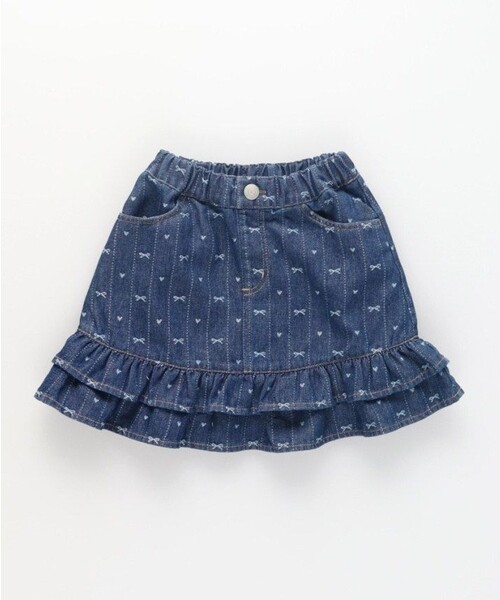 BRANSHES（ブランシェス）の「ジャガードデニムスカート（デニムスカート・キッズ・サックスブルー/ネイビー・100/90/130/110/120/140/150）」の15枚目の写真
