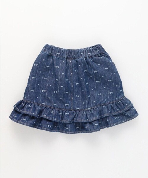 BRANSHES（ブランシェス）の「ジャガードデニムスカート（デニムスカート・キッズ・サックスブルー/ネイビー・100/90/130/110/120/140/150）」の21枚目の写真