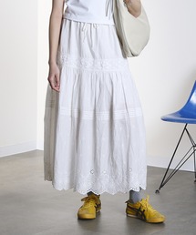 ROSE BUD | EMBROIDERY LACE LONG SKIRT(スカート)