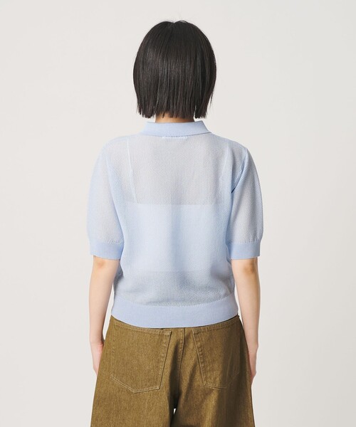 BEAUTY&YOUTH UNITED ARROWS（ビューティーアンドユースユナイテッドアローズ）の「メッシュ ポロニット プルオーバー ウォッシャブル（ニット/セーター・レディース・ライトブルー/ブラック/オフホワイト・FREE）」の20枚目の写真