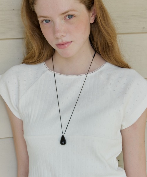 GIUNON(ジウノン)の「black drop cord necklace / ブラックドロップコードネックレス(ネックレス・レディース・ブラック・FREE)」の5枚目の写真