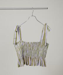 sara mallika | Sara mallika/Stripe Print Shiring Top(セットアップ可)(シャツ/ブラウス)