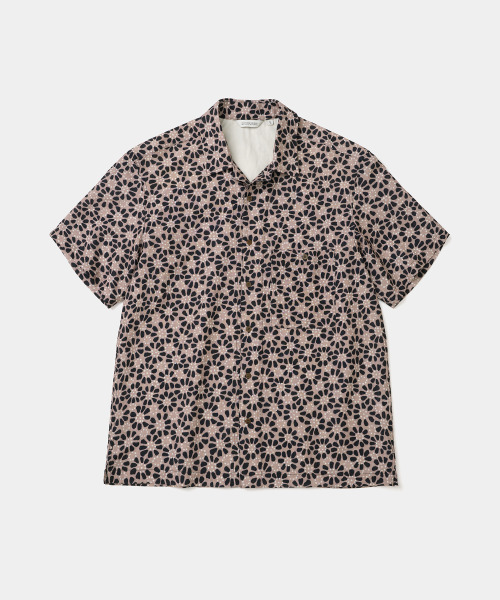 UNIFORM BRIDGE(ユニフォームブリッジ)の「flower pattern s/s shirt pink(シャツ/ブラウス・メンズ・その他・MEDIUM/LARGE/X-LARGE/XX-LARGE)」の1枚目の写真