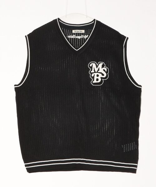My sugar Babe（マイシュガーベイブ）の「wappen mesh vest（ベスト・メンズ・ブラック/ホワイト・フリー）」の2枚目の写真