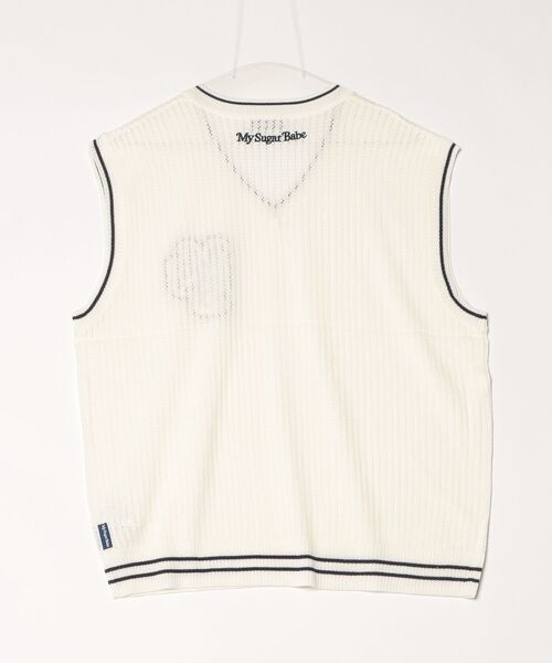 My sugar Babe（マイシュガーベイブ）の「wappen mesh vest（ベスト・メンズ・ブラック/ホワイト・フリー）」の3枚目の写真