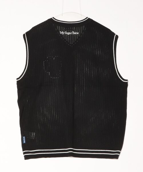 My sugar Babe（マイシュガーベイブ）の「wappen mesh vest（ベスト・メンズ・ブラック/ホワイト・フリー）」の4枚目の写真