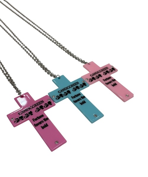 Never mind the XU(ネバーマインドザエックスユー)の「【Never mind the XU】cross fortune necklace / 【ネバーマインド ザ エックスユー】クロスチェーンネックレス(ネックレス・メンズ・ベビーピンク/ピンク/ブルー・ONE SIZE)」の5枚目の写真