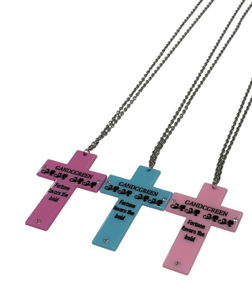 Never mind the XU(ネバーマインドザエックスユー)の「【Never mind the XU】cross fortune necklace / 【ネバーマインド ザ エックスユー】クロスチェーンネックレス(ネックレス・メンズ・ベビーピンク/ピンク/ブルー・ONE SIZE)」の6枚目の写真