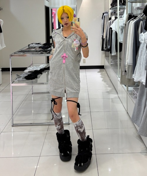 Never mind the XU(ネバーマインドザエックスユー)の「【Never mind the XU】cross fortune necklace / 【ネバーマインド ザ エックスユー】クロスチェーンネックレス(ネックレス・メンズ・ベビーピンク/ピンク/ブルー・ONE SIZE)」の11枚目の写真