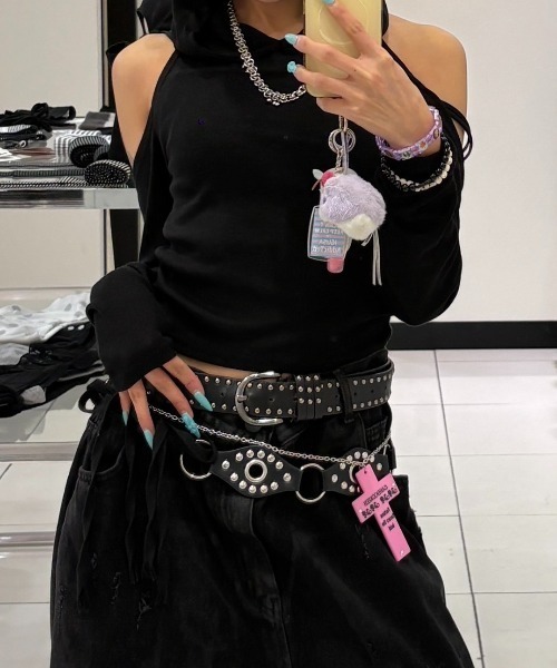 Never mind the XU(ネバーマインドザエックスユー)の「【Never mind the XU】cross fortune necklace / 【ネバーマインド ザ エックスユー】クロスチェーンネックレス(ネックレス・メンズ・ベビーピンク/ピンク/ブルー・ONE SIZE)」の9枚目の写真