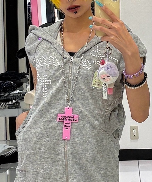 Never mind the XU(ネバーマインドザエックスユー)の「【Never mind the XU】cross fortune necklace / 【ネバーマインド ザ エックスユー】クロスチェーンネックレス(ネックレス・メンズ・ベビーピンク/ピンク/ブルー・ONE SIZE)」の22枚目の写真