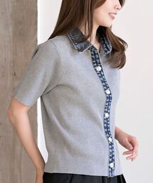 rps | デニム切替レイヤードニットカーディガン(カーディガン/ボレロ)