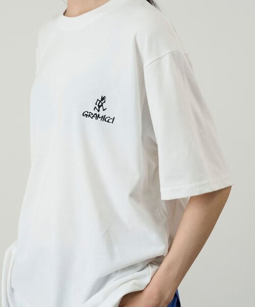 Gramicci(グラミチ)の「【GRAMICCI/グラミチ】ワンポイントロゴTEE(Tシャツ/カットソー・メンズ・ネイビー/オフホワイト/ブラック・M/L/XL)」の9枚目の写真