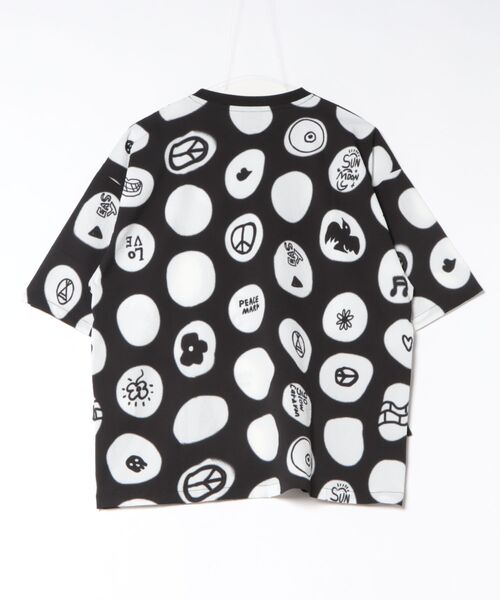 go slow caravan（ゴースローキャラバン）の「ストレッチサッカー 総柄プリント S/STEE（Tシャツ/カットソー・メンズ・ネイビー/ブラック/アイボリー・LARGE/MEDIUM/X-LARGE）」の21枚目の写真