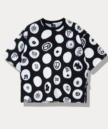 ストレッチサッカー 総柄プリント S/STEE