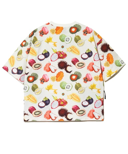 go slow caravan（ゴースローキャラバン）の「ストレッチサッカー 総柄プリント S/STEE（Tシャツ/カットソー・メンズ・ネイビー/ブラック/アイボリー・LARGE/MEDIUM/X-LARGE）」の10枚目の写真